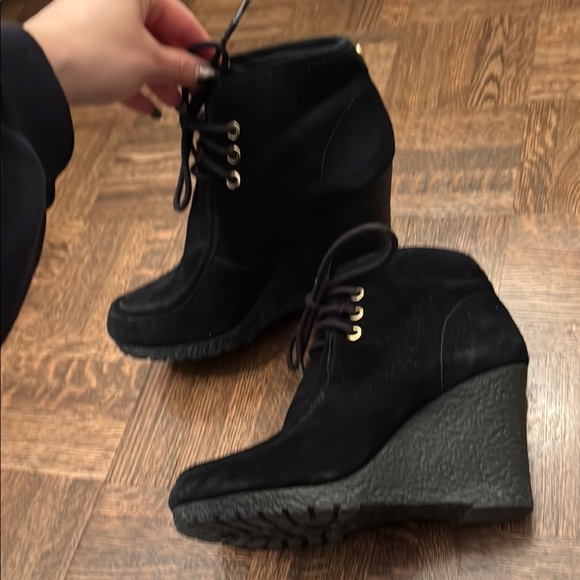 MICHAEL Michael Kors Black Wedge Shoes Timeless Design - Picture 2 of 8